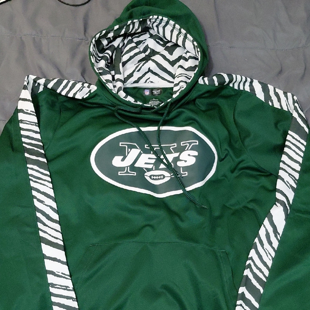 Green Jets Hoodie with Zebra Accents